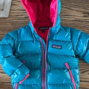 Patagonia Teal and Hot Pink Jacket
